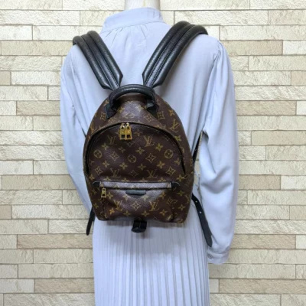 Louis Vuitton Palm Monogram Daypack Canvas Backpack Springs Brown